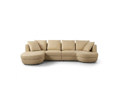 Canapé en cuir ensemble de canapé neuf canapé d'angle suite d'angle design modern