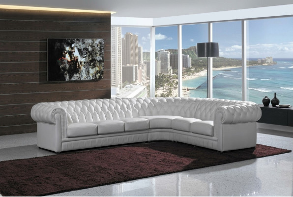 Canapé en cuir Canapé d'angle Canapé Chesterfield Rembourrage Ensemble d'angle Canapé Canapés