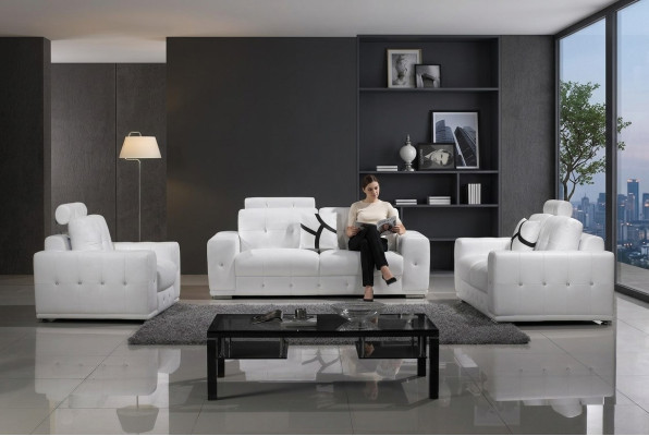 Canapé en cuir Canapés Ensemble de canapés Canapé à places Set de canapés Rembourrage canapé 3 pièces Fauteuil