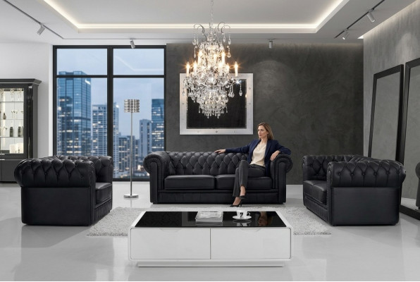 Canapé en cuir canapé canapé ensemble de canapés design moderne sofas