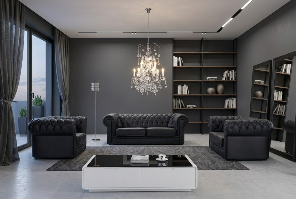 Canapé en cuir canapé canapé ensemble de canapés design moderne sofas