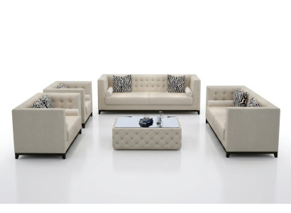 Ensemble de canapés Design de Sets de canapés Rembourrage Canapés en cuir 3 2 places