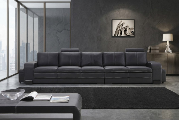 Conception Rembourrage Luxe Siège Canapé Canapé Cuir Textile Canapé 5 Places Cinq-places home24