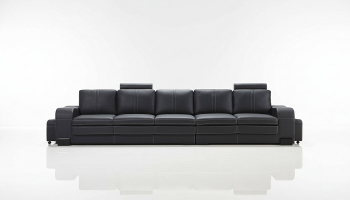 Conception Rembourrage Luxe Siège Canapé Canapé Cuir Textile Canapé 5 Places Cinq-places home24