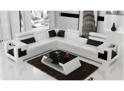 Canapé d'angle Sofa Canapé Tapisserie Paysage de vie Canapés d'angle en cuir Suite en L en forme de nouveau
