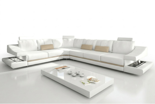 Canapé en cuir Canapé d'angle Canapé Designer Tapisserie Ensemble d'angle Canapé Canapés Canapés Sofa