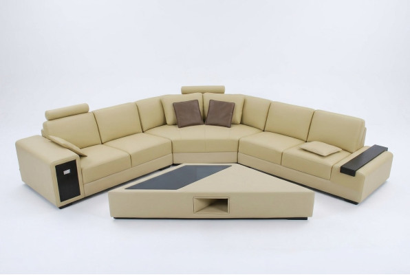Canapé design Canapé d'angle avec tabouret Suite Rembourrage Salon paysager