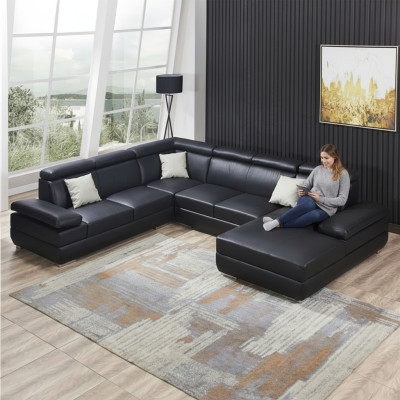 Canapé d'angle moderne en U avec revêtement, Canapé d'angle Siège Designer Mobilier Canapés