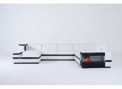 Canapé design canapé canapé d'angle avec tabouret Suite Paysage vivant Tapisserie
