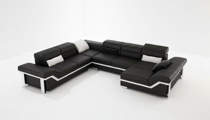 Canapé d'angle, siège de designer, canapés, canapé moderne, suite d'angle en U, rembourrage.