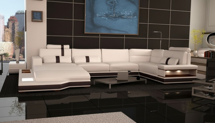 Canapé d'angle moderne en forme de U Rembourrage Canapé d'angle Siège design Meubles Canapés