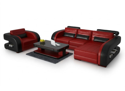 Canapé d'angle moderne en forme de L Rembourrage Siège Canapé d'angle + Fauteuil Sofas
