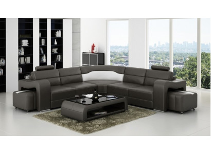 Canapé d'angle Sofa Couch Rembourrage Paysage vivant Canapés d'angle en cuir Suite de décoration