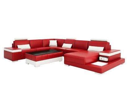 Canapé design Canapé d'angle Canapé de luxe Suite rembourrée Paysage de vie en forme de U neuf