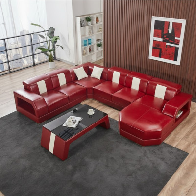 Canapé Siège Suite de Coin Rembourrage Canapé d'angle Canapé Design Canapé de Luxe Canapés en Cuir neufs