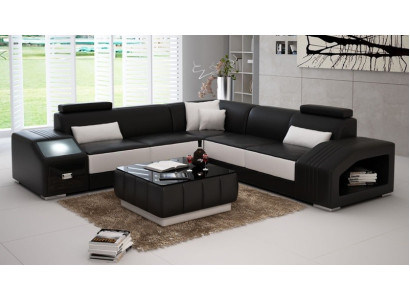 Canapé en cuir Canapé en L-forme Mobilier paysager Salon Canapé d'angle Suite Design