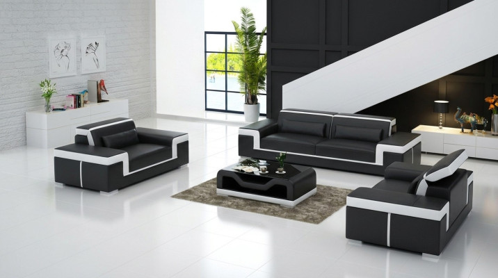 Canapé 3+1+1 Set de canapé design Siège Revêtement Canapé Moderne