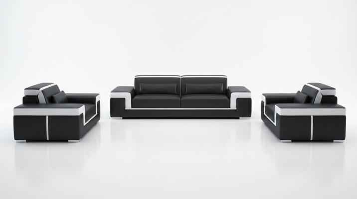 Canapé 3+1+1 Set de canapé design Siège Revêtement Canapé Moderne