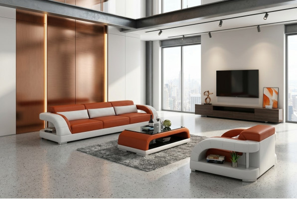 Ensemble de canapé 3+2+1 places Canapé Trois places Canapé confortable Suite de canapés moderne