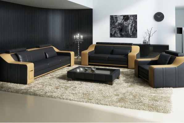 Canapé ensemble de canapés 3+2 places avec design de revêtement de siège moderne