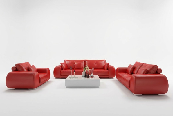 Ensemble de canapé Canapé en cuir Ensembles de canapés Design Canapé moderne 3+1+1 places