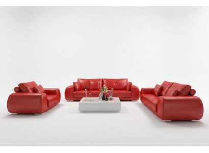 Ensemble de canapé Canapé en cuir Ensembles de canapés Design Canapé moderne 3+1+1 places