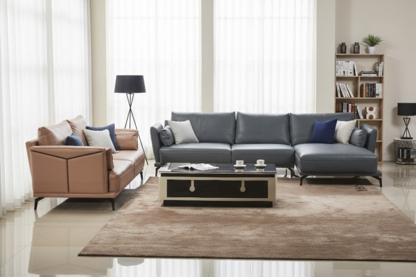 Moderne Canapé Angle suite en L en forme de rembourrage Siège Coin Canapé 2 Places Groupe