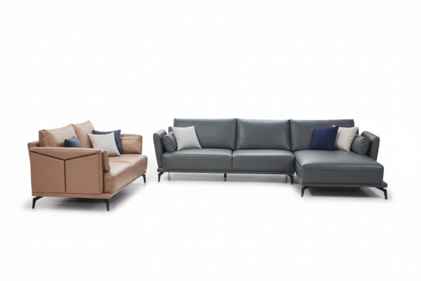 Moderne Canapé Angle suite en L en forme de rembourrage Siège Coin Canapé 2 Places Groupe