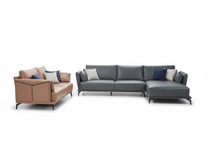 Moderne Canapé Angle suite en L en forme de rembourrage Siège Coin Canapé 2 Places Groupe