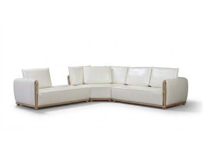Canapé de designer Suite canapé Canapé d'angle avec tabouret Rembourrage paysage de vie