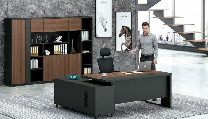 Bureau d'angle de travail, table de bureau, luxe, mobilier de designer de classe