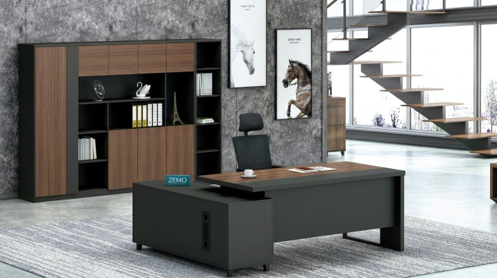 Bureau d'angle de travail, table de bureau, luxe, mobilier de designer de classe