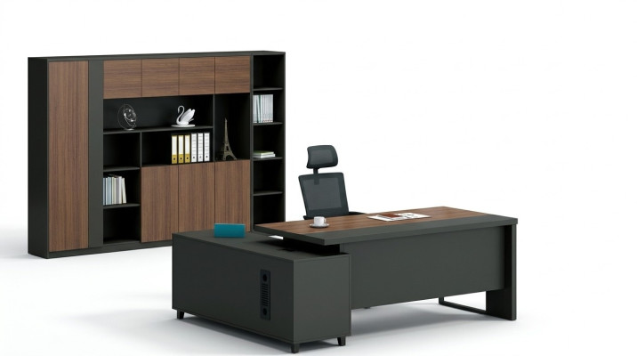 Bureau d'angle de travail, table de bureau, luxe, mobilier de designer de classe
