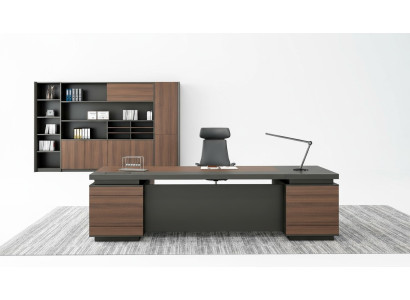 Bureau d'angle Passage de câble Table de bureau à domicile Grandes tables de chef de table