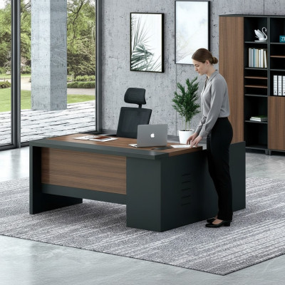 Bureau d'angle Bureau à domicile Grandes tables de chef Mobilier de bureau