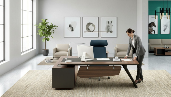 Bureau à domicile Bureau mobilier de bureau Table avec tiroirs Salle d'étude