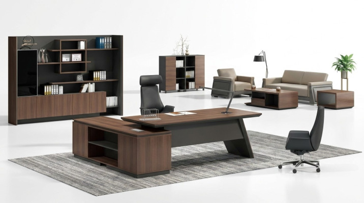Étagère de bureau pour classeurs en bois, armoires, étagères de bureau pour bureau de 280 cm.