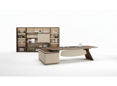 Ameublement de bureau 2 pcs. Ensemble Chef Table Armoire de classement Bureau Tables Étagère