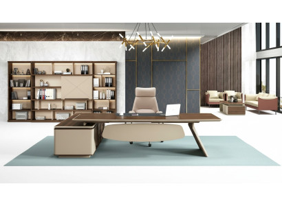 Élégant bureau et grand meuble de bureau au design contemporain