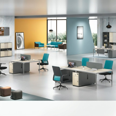 Mobilier Aménagement Équipement Table Centre d'appels 4 Postes de travail Bureau