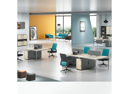 Mobilier Aménagement Équipement Table Centre d'appels 4 Postes de travail Bureau