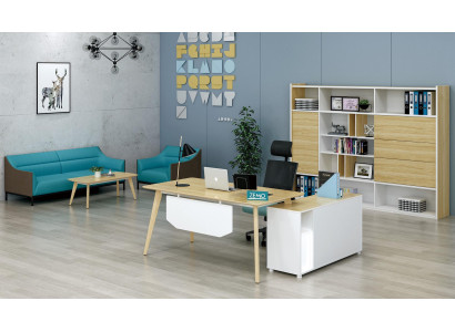 Mobilier de bureau 2 pièces. Chef Table + Étagère Armoire Étagère Bureau