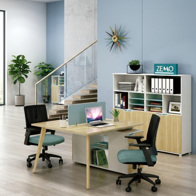 Poste de travail de bureau Table 2 postes de travail comptoir Tables en bois Mobilier de bureau