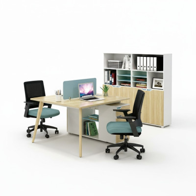 Poste de travail de bureau Table 2 postes de travail comptoir Tables en bois Mobilier de bureau