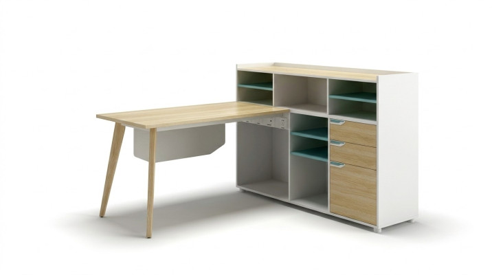 Bureau avec étagère Bureau à domicile Mobilier de bureau Meubles Bureau