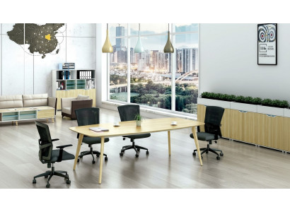 Table de conférence de bureau moderne en bois design meubles réunion