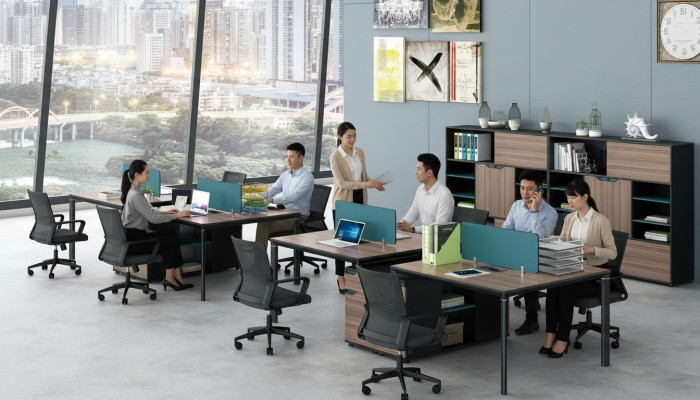 Mobilier de bureau, ameublement, équipement de table 2 postes de travail, bureau