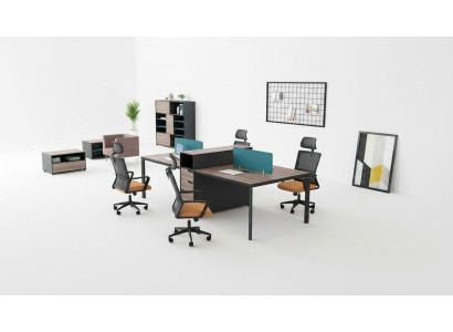 Poste de travail de bureau Table 4 postes de travail Comptoir Tables en bois Bureau
