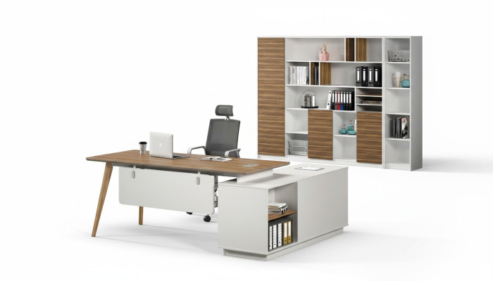 Meubles de bureau en bois, armoires, étagères pour bureau à domicile.