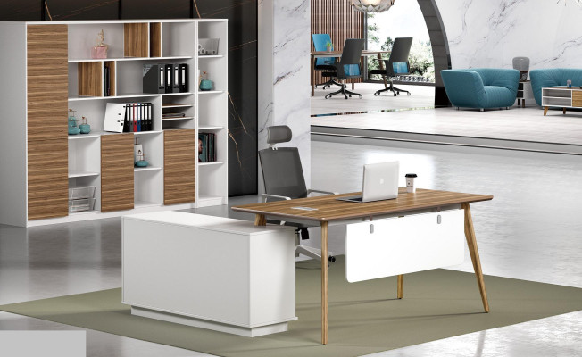 Bureau Ensemble de bureau Étagère Murale Étagère Armoire 2 pièces Pièce de bureau